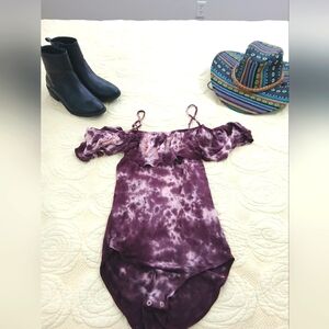 American eagle soft sexy bodysuit tie dye acid Size Medium